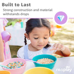 Re-Play 12 oz. Toddler Bowls Set of 3 - Kids Deep-Walled, Durable & Reusable Snack and Meal Bowls, Dishwasher & Microwave Safe, BPA-Free, Made in USA from Recycled Plastic, Princess