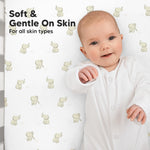 KeaBabies 2-Pack Organic Crib Sheets for Boys, Girls - 52x28 Fitted Crib Mattress Sheet Neutral, Breathable Jersey Cotton Cover for Baby Bed, Toddler Mattress, Soft & Cute Prints (Elly)