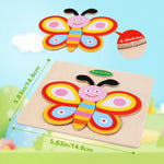 Wooden Puzzles for Toddlers 1-3, Pack of 8 Toddler Animal Puzzles Ages 2-4, Montessori Educational Animals Jigsaw Puzzles Christmas Birthday Gift for Baby Girl Boy Ages 1 2 3 4 Year Old