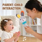 JINBOBUBU Baby Rattle for Newborns 0-6 Months - Soft Plush Handheld Sensory Toy with Crinkle Sound, Cute Bunny Shaped Grasping Rattle for Infants, Motor Skill Development, Baby Gift (Grey)