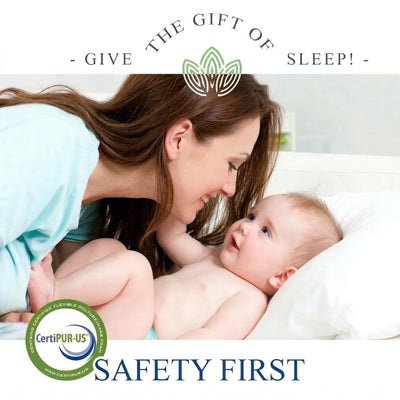 Organic Cotton 2-Sided Crib Mattress | Waterproof Washable Protector w/Ventilated Foam Lining | Light 2-in-1 Baby Mattress w/Firm Support for Infant & Soft CertiPUR Foam for Toddler | 52x27.5x4”
