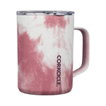 Corkcicle Disney 16 Ounce Coffee Mug Triple Insulated Stainless Steel Cup with Clear Lid and Silicone Bottom for Hot Drinks, Minnie Tie Dye