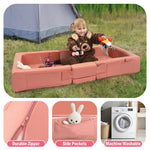 ENITYA Toddler Travel Bed, Folding Floor Cot for Travel, Portable Kids Bed for Sleeping, Washable Toddler Cot for Children 18M – 5yr Old, Pink