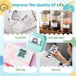Ponek Mini Sticker Printer, Print Pods Mini Thermal Sticker Printer M02X, Stickers Maker Machine for Kids, Student, Family, Pocket Photo Printer for School for Study Note, DIY Journal, Gift, Green