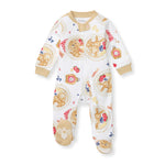 Burt's Bees Baby Boys' Organic Cotton Sleep and Play Footed Pajamas, One-piece Zip Front Romper, Baby Essentials