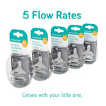 Nanobebe Flexy Silicone Bottles Nipples Triple Vented Twin-Pack - Y Cut