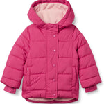Amazon Essentials Girls and Toddlers' Heavyweight Hooded Puffer Coat, Water-Resistant