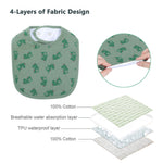 Hakochia Waterproof Baby Bib Super Soft and Absorbent Cotton S 4-Layer Unisex Baby Bandana Bibs With Adjustable Snaps for Boys GirlsFeeding, Teething, Drooling,3-36 Months 10 Pack