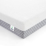 Dourxi Mini Crib Mattress, 38x24X4 Inch Dual Sided Comfort Gel Memory Foam, Breathable Premium Baby Mattress for Mini and Portable Cribs w/Removable Outer Cover - White&Grey