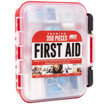 M2 BASICS Professional 350 Piece First Aid Kit | Hard Case, Dual Layer, Wall Mountable | First Aid Kit for Business, Home, Car | Emergency Kit, Emergency Medical Kit