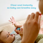 Frida Baby Saline Kit, Cold & Flu 12 pc Set Includes NoseFrida Nasal Aspirator for Baby, Nose Sucker, Saline Nasal Spray with 10 Extra Hygiene Filters, Nasal Spray Decongestant, 0.68 fl oz