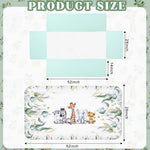 Hahafelt 3 Pcs Baby Crib Bedding Set Baby Safari Animals Crib Bedding Set Watercolor Eucalyptus Jungle Animals Crib Set Includes Quilt,Fitted Crib Sheet, Crib Skirt for Baby Boy Girl(Safari)