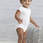 Gerber Baby 8-Pack Short Sleeve Onesies Bodysuits, Solid White, Preemie