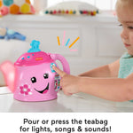 Fisher-Price Toddler Toy Laugh & Learn Sweet Manners Tea Set with Music & Lights for Educational Pretend Play Kids Ages 18+ Months
