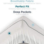 Tempur-Pedic Protect Waterproof Mattress Protector, Queen, White (Packaging May Vary)