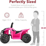 Best Choice Products 6V Kids Ride On Toy, 4-Wheeler Quad ATV Play Car w/ 1.8MPH Max Speed, Treaded Tires, Rubber Handles, Push-Button Accelerator - Hot Pink