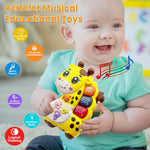 Baby Music Toys 12-18 Months, Animal Baby Piano Musical Light Infant Toys Toddlers Early Education Birthday Gift for 1 2 Year Old Girls Boys (Giraffe)
