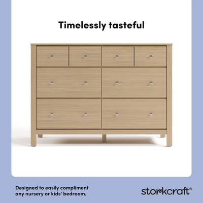 Storkcraft Horizon 6 Drawer Dresser (Driftwood) – GREENGUARD Gold Certified Dresser for Nursery & Kids’ Room, Modern Storage with Interlocking Drawer System