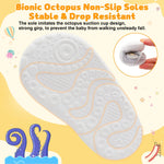 FEETCITY Baby First Walker Shoes Boys Girls Wide Infant Shoes Barefoot Baby Sneakers Newborn Crib Shoe Flexible Infant Shoe Grey