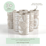 Disposable Diaper Bags (90 BAGS TOTAL) | LAVENDER SCENTED Dirty Diaper Bags Disposable (6 Refill Rolls 9x 13") | Leak Proof Diaper Trash Bags on the Go | Baby Poop Bags | Travel Diaper Bags Refill