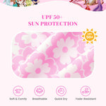 Disney Princess Belle Aurora Cinderella Swimsuits for Girls UPF 50+ One Piece Bathing Suits Floral Print Ruffle One Shoulder Summer Beach Swimwear Pink Quick Dry for Toddler Girls Size 2T