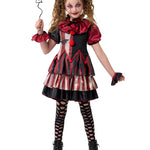 Spooktacular Creations Girls Scary Clown Costume, Kids Halloween Costume, Twisted Clown Dress for Girls