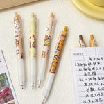 6 Pcs Capybala Retractable Cute Cartoon Capybara Pens 0.5mm Black Ink Soft Grip Gel Ink Aesthetic Office School Supplies for Girls Boys Women Men