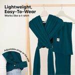KeaBabies Baby Wrap Carrier Ring Sling - Easy to Wear, Adjustable D-Lite Baby Carrier Newborn to Toddler, Infant Carrying Shirt, Hands Free Bonding, Breathable Fabric Wearing Wrap (Peacock Green)