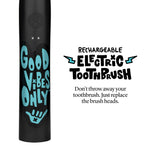 Made by Dentists Sonic X Electric Toothbrush – Rechargeable Kids Sonic Toothbrush, 8X Plaque Removal, 2 Speed Modes, 2-Minute Timer 6 Brush Heads Included, Tweens Ages 7+, Good Vibes Only Edition