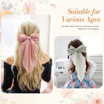6 PCS Hair Bows for Women, Big Bow Hair Clips for Girls Thick Thin Hair, Silky Satin Hair Bow Clips Oversized, Large Cute Aesthetic Hair Accessories Gifts Holiday