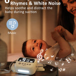 HEYVALUE Nasal Aspirator for Baby, Hospital Grade Nose Sucker with 9 Levels Suction, Night Light and Nursery Rhyme Soothing Function, Electric Nose Suction for Baby with Food-Grade Silicone Tips