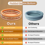 Inflatable Baby Pool Small Kiddie Swimming Pool, 3 Rings Round Pad Pool for Kids & Toddler, Portable Beach Backyard Kiddie Pool, Indoor & Outdoor Water Game Toys for Girl/Boy (Brown)