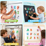 JoyCat Magnetic Letters and Numbers Fridge Magnets, Soft PVC Learning Refrigerator Toy Set for Kids & Toddlers, 26 Animal Alphabet Letters and 0-9 Numbers, Birthday Gift for Baby Boys and Girls