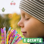 Leinuosen 200 Pcs Scented Pencils Bulk for Kids Inspirational Cute Fun Wood Smelly Pencils with Erasers Fruit Elements for School Classroom Office Students