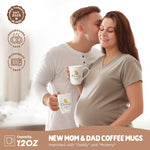 AW BRIDAL New Mom Gifts for Women, Pregnancy Gifts for New Parents First Time Moms, 2025 Gender Reveal Gift with Mom and Dad Coffee Mugs for Expecting Parents to Be, Baby Shower