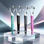 Cbiumpro 4-Pack Tongue Scraper for Kids & Adults, Stainless Steel Tongue Cleaner with Travel Case, Reduce Bad Breath