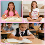 Diary with Lock for Girls Ages 8-12, Pink Bow Journal with Lock for Teen Girls, Birthday Gifts for Girls Diary for Kids with Pen, Coquette Preppy Secret Diary Notebook for Girls Women, Gift for 7 8 9 10 11 12 13 14 15 Year Old Girl