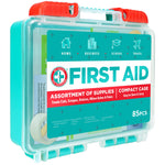 Be Smart Get Prepared 85 Piece First Aid Kit: Clean, Treat, Protect Minor Cuts, Scrapes. Home, Office, Car, School, Business, Travel, Emergency, Survival, Hunting, Outdoor, Camping & Sports, FSA HSA