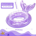 MoKo Inflatable Swimming Ring, Children Cute Pool Float Tube Decorations Swim Tubes Outdoor Pool Beach Water Floats Party Supplies Kids Floaties, Purple