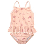 Gerber Baby Girls One-Piece Swimsuit, Pink Shells, 0-3 Months