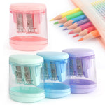 Tamaki 4 Pack Pencil Sharpeners Manual Dual Holes Compact Colored Handheld Pencil Sharpener for Kids, School, Office