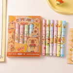 MOZXIRZ 6 Pcs Capybara Highlighter Marker Cute Capybara Pastel Highlighter Marker Pens for Students Boys Girls Women Highlighter Pens School Supplies Office Supplies (6Pcs Capybara)