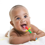 Everneer Silicone Teether Tube Stick for Babies – Textured Teething Toy with Grip Handle, Reaches Front Gums & Back Molars, BPA-Free, Easy to Hold