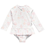 Gerber Toddler Girls' Rashguard, Shells, 4T