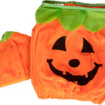 Kangaroo Toddler Halloween Costume, Unisex One-Piece Orange & Black Theme Pumpkin Outfit for Infants