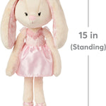 GUND Take-Along Friends Plush, Curtsy Ballerina Bunny, Bunny Stuffed Animal for Ages 1 and Up, Pink, 15"