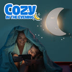 Moon Light - Floating Moon Wall Lamp For Nursery | Cute Floating Moon Lamp For Kids Bedroom | Battery-operated Hanging Moon Night Lights | Cordless Moon Lights For Bedroom | Moon Lamp For Baby Nursery