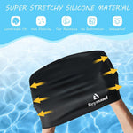 2 Pack Kids Extra Large Swim Cap for Long Thick Hair, Waterproof Silicone Swimming Cap for Toddler Child Youth Girls Boys, Durable Swim Hats Bathing Caps for Braids, Dreadlocks, Extensions, Afros-1