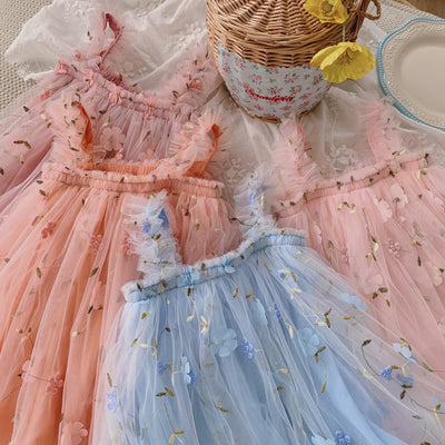 BGFKS Layered Tulle Tutu Dress for Toddler Girls,Baby Girl Rainbow Tutu Princess Skirt Set with Flower Headband.(Flower Pink,3T)