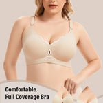 Vinfact 3 Pack Nursing Bras for Breastfeeding Comfort Hollow Breast Feeding Bras Women Seamless Maternity Bras for Pregnancy